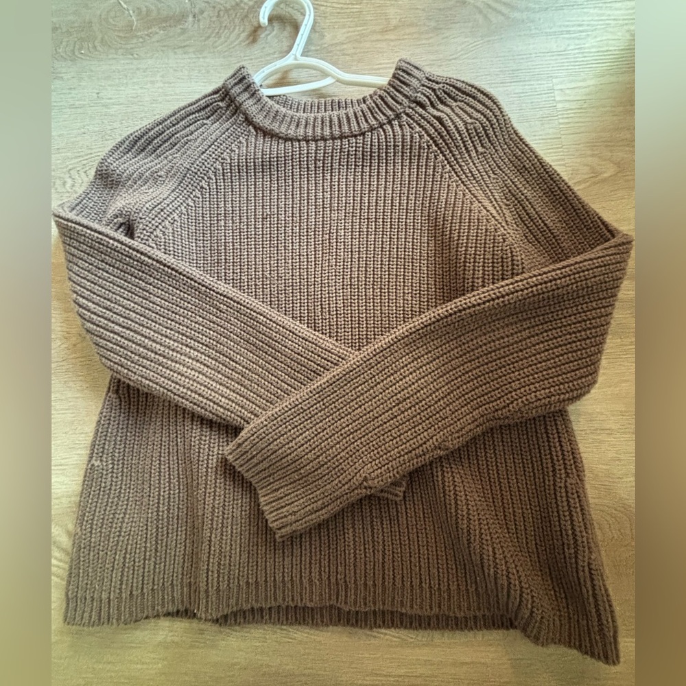 100% cotton sweater quince brown